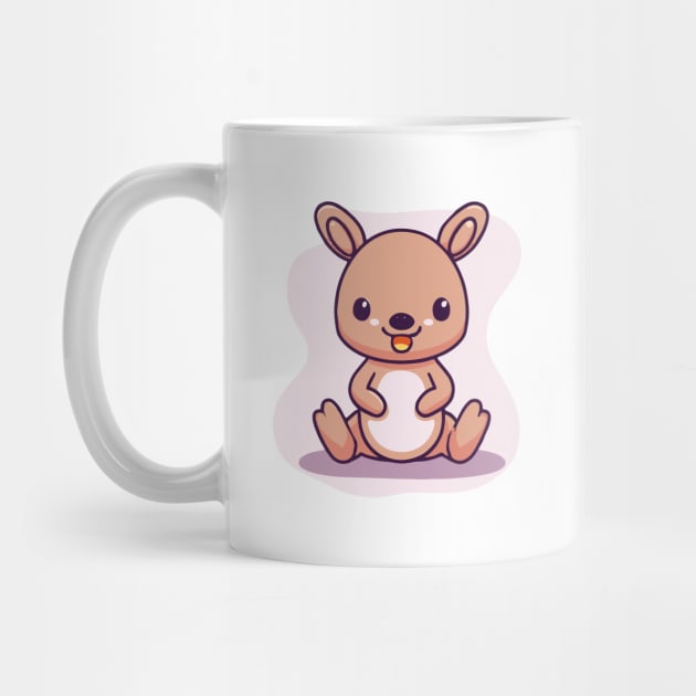 Cute baby kangaroo kawaii by Kawaii Bomb